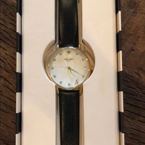 KATE SPADE LEATHER WATCH WITH “S” engraving